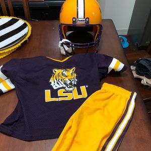LSU football gear for 2-3 year olds.